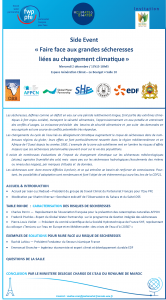 Invitation 2.12.2015 -Faire face aux grandes sécheresses liées au changement climatique - COP21